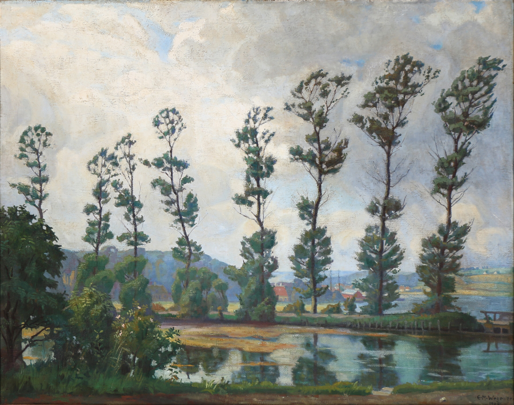 2739px-Lili_Elbe_-_Poplerne_langs_Hobro_Fjord_-_1908 - The Paris Post The Landscape created by Einar Wegener, Lili Elbe