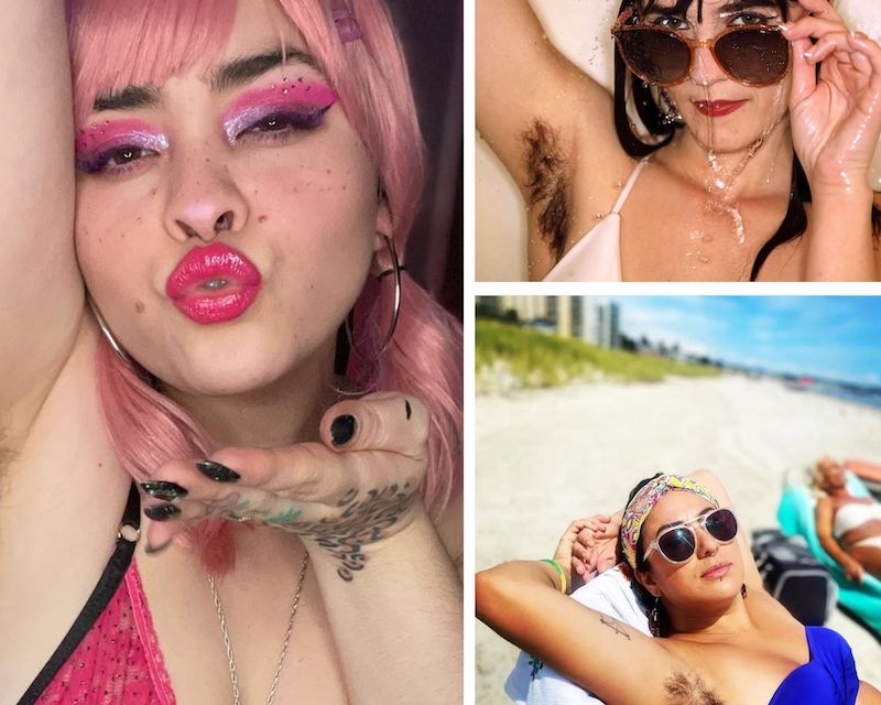 hairy armpit models trends on instagram