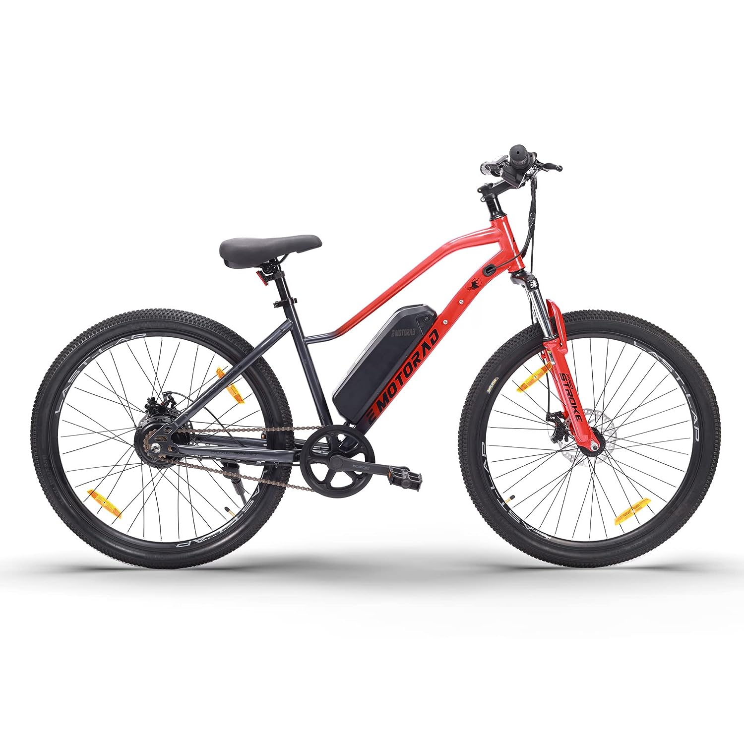 eMotorad_bicycle EMotorad X2 Mountain Electric Cycle (16" Frame, 7.65Ah Li-Ion Removable Battery, Front Suspension, LCD Display, 250W Motor) (Warm Red)