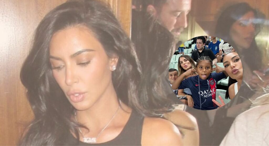 I couldn't help but giggle when I saw Kim Kardashian look stern as she exited her seven-year-old son Saint's basketball game in Los Angeles on Friday.